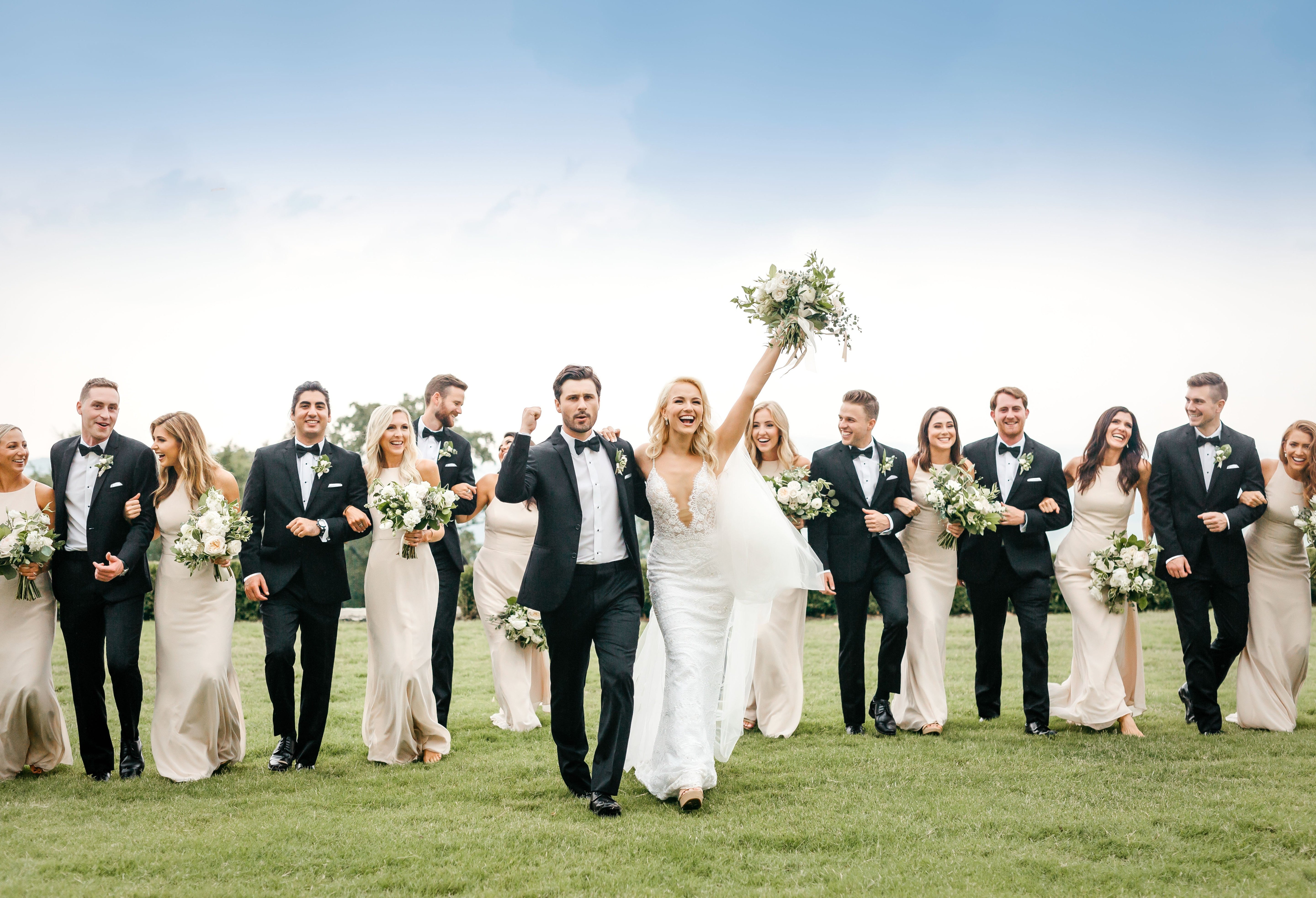 Groomsmen suits in Jacksonville available at Zane with coordinated custom and ready options for weddings including matching shirts and group fittings