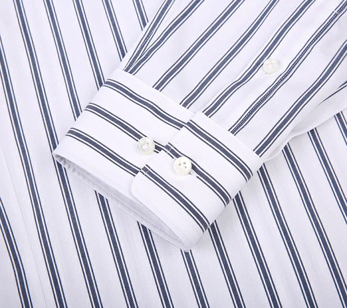 Custom men’s dress shirt by Zane featuring tailored fit, classic collar, and made-to-measure sizing available for Jacksonville clients and nationwide shipping.
