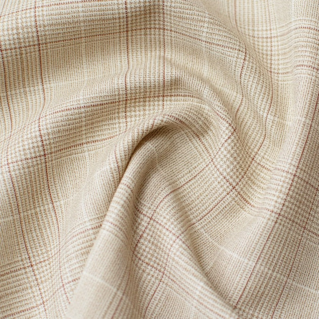 Stand Out in Jacksonville with a Beige Plaid Custom Suit Designed Just for You