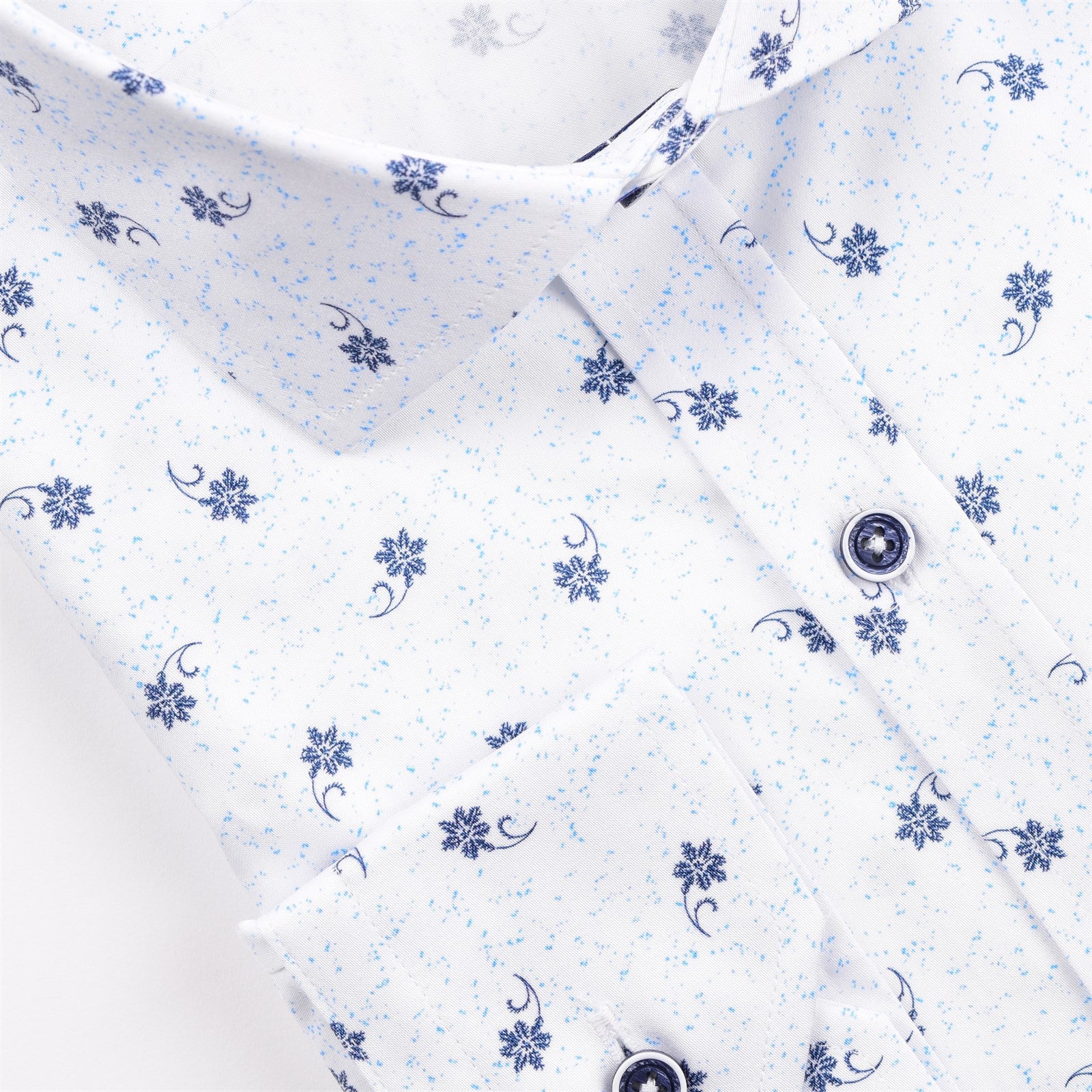 880166 White Floral Slim Fit