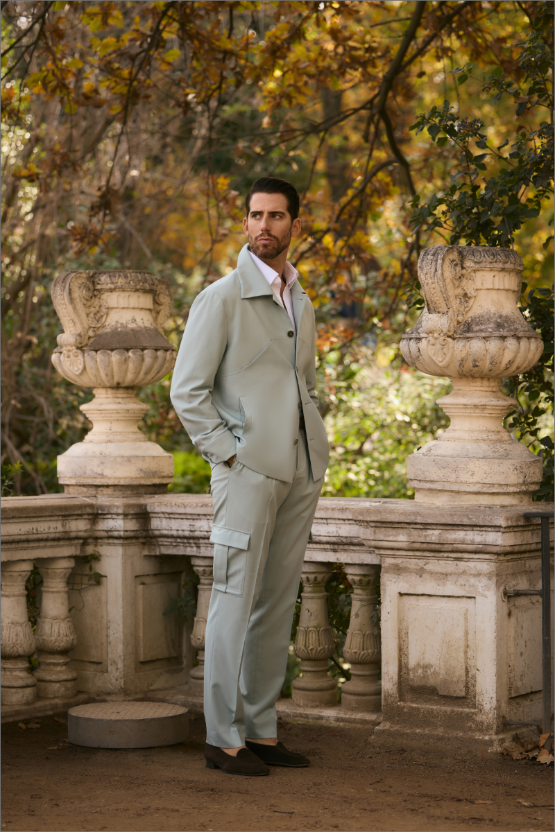 Preston Blue Stretch Wool Jacket