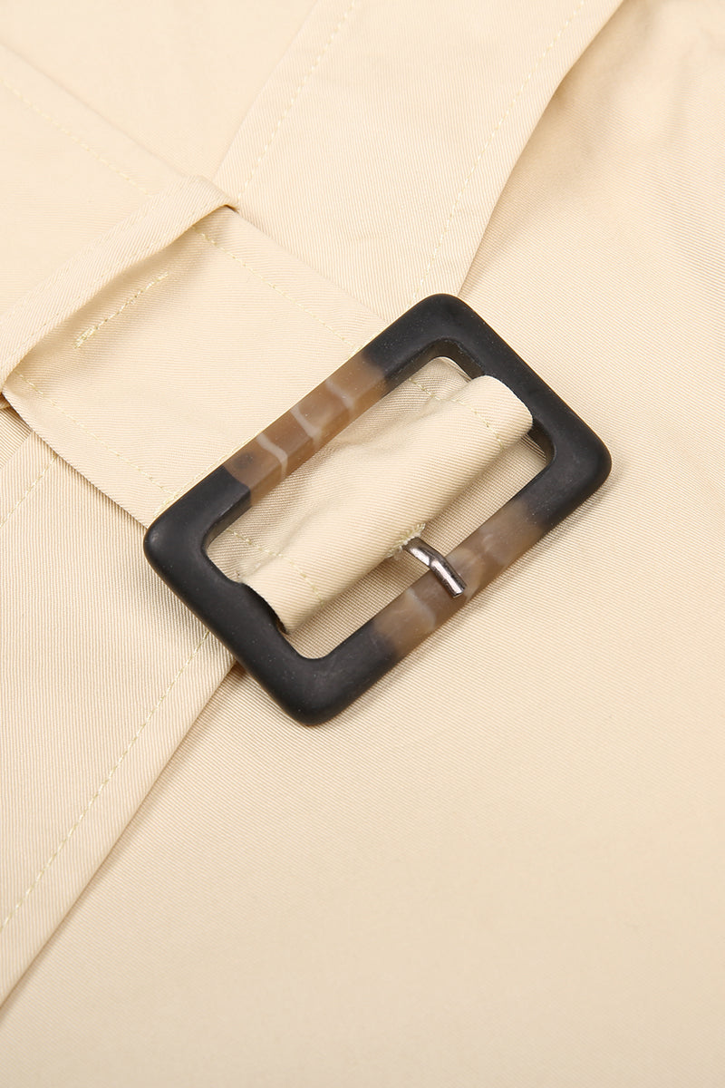 Aria Light Yellow Cotton Trench Coat