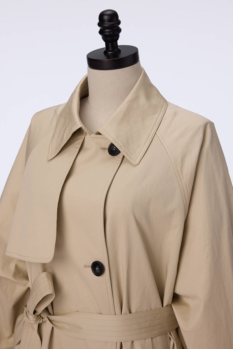 Callington Cream Cotton Trench Coat