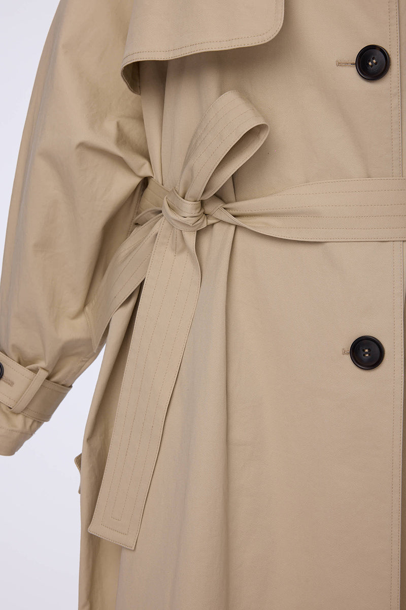 Callington Cream Cotton Trench Coat