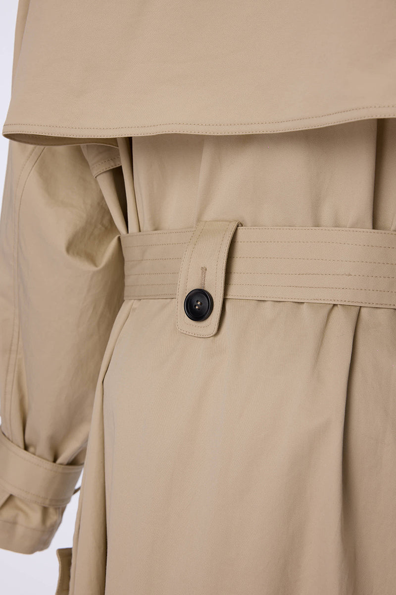 Callington Cream Cotton Trench Coat