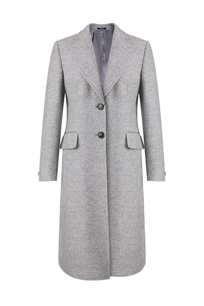 Elora Gray Wool Overcoat