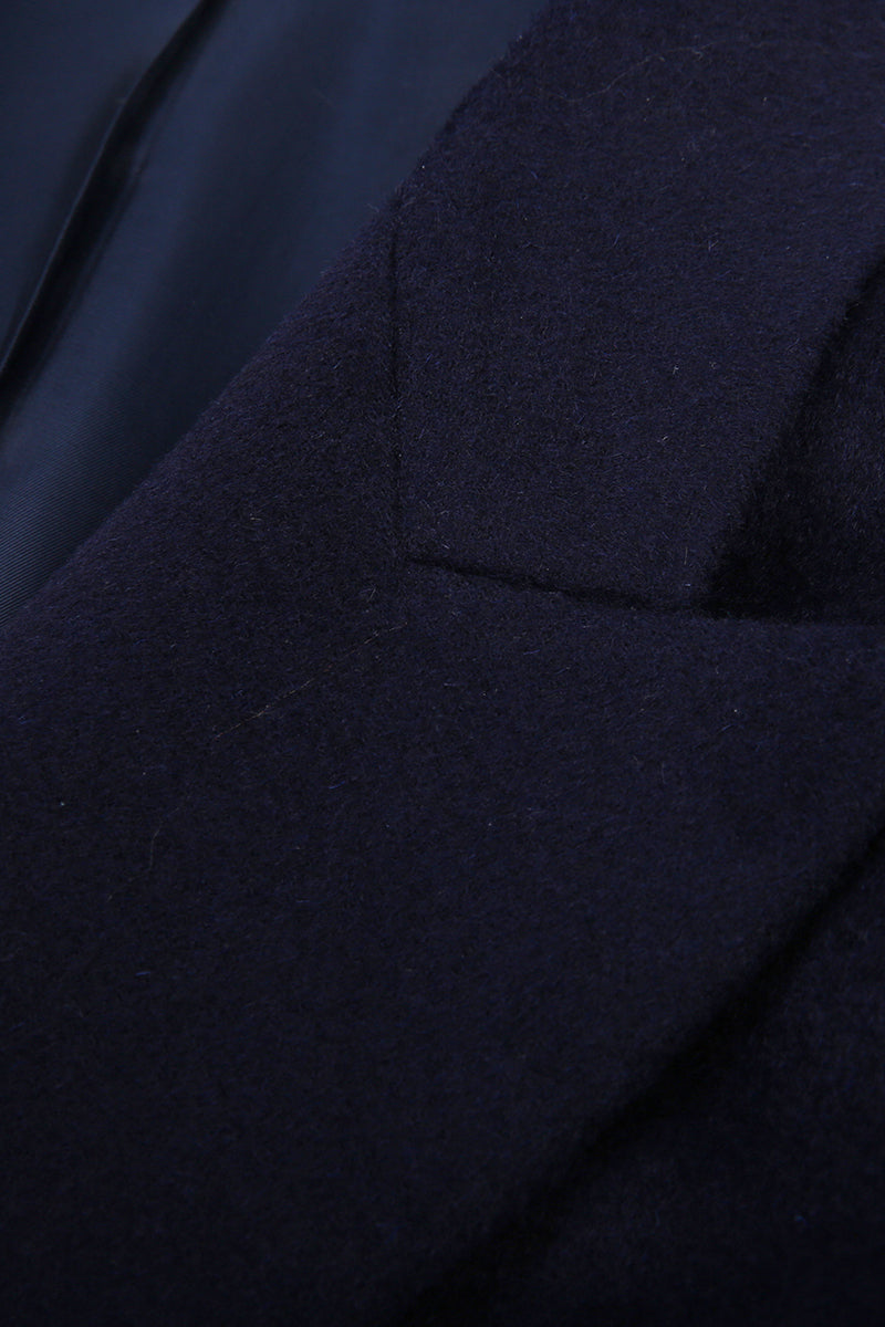 Close-up of dark blue fabric texture