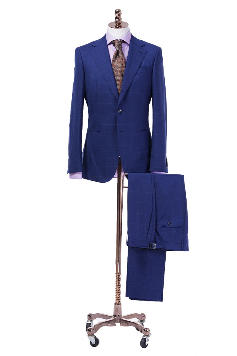 Monaco Windowpane Wool Suit
