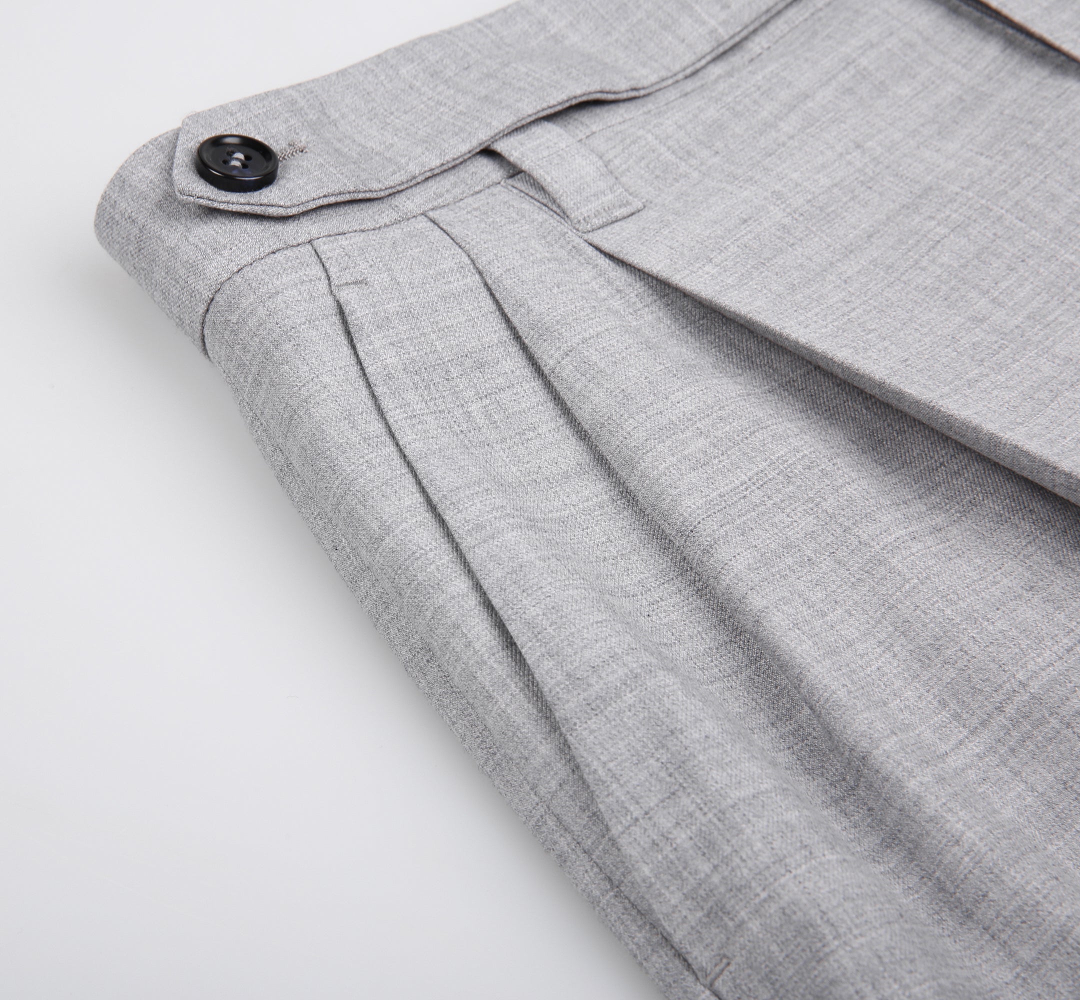 Milano Light Grey Wool Women's Long Skirt