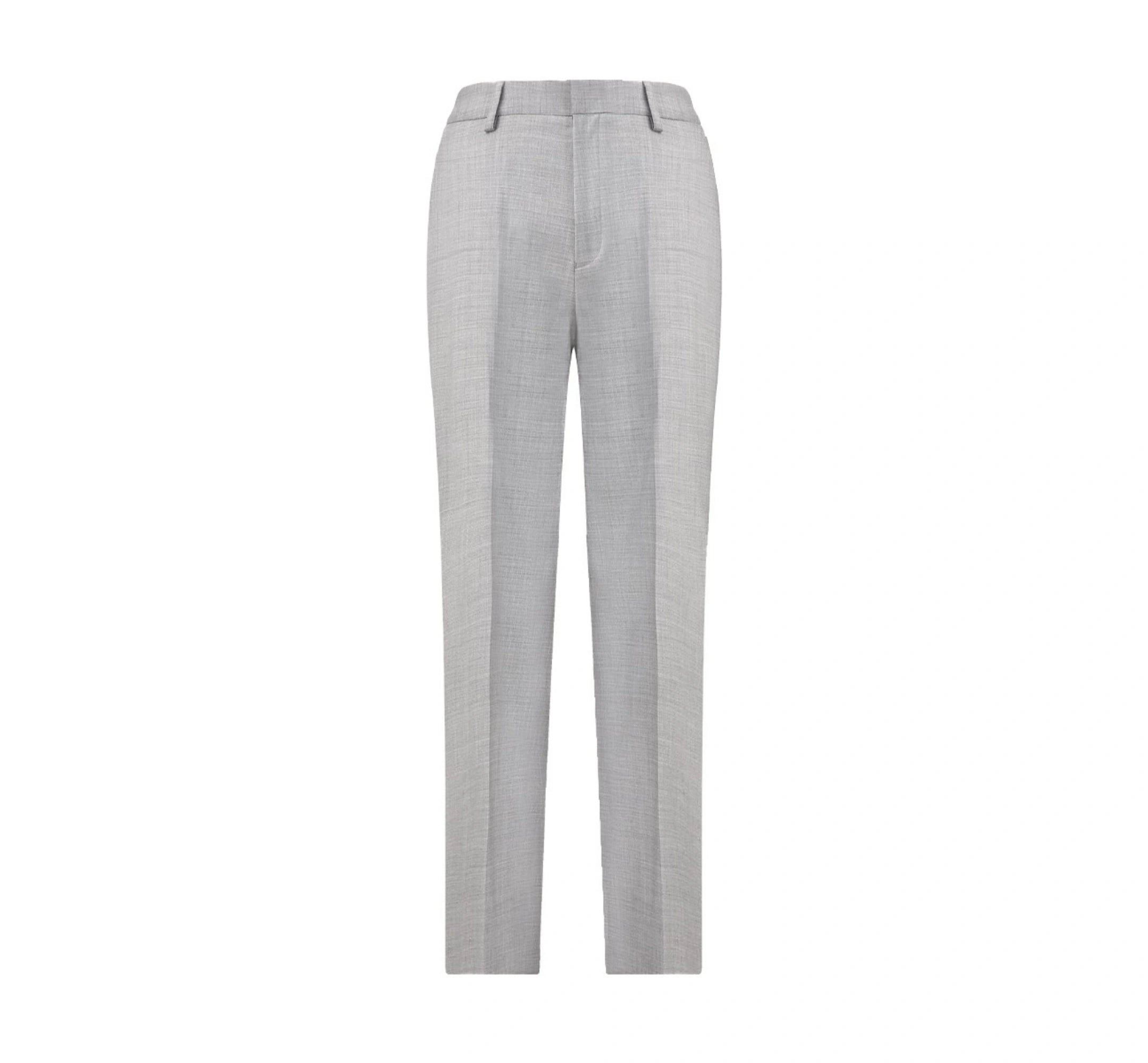 Milano Light Grey Wool Women's Trousers