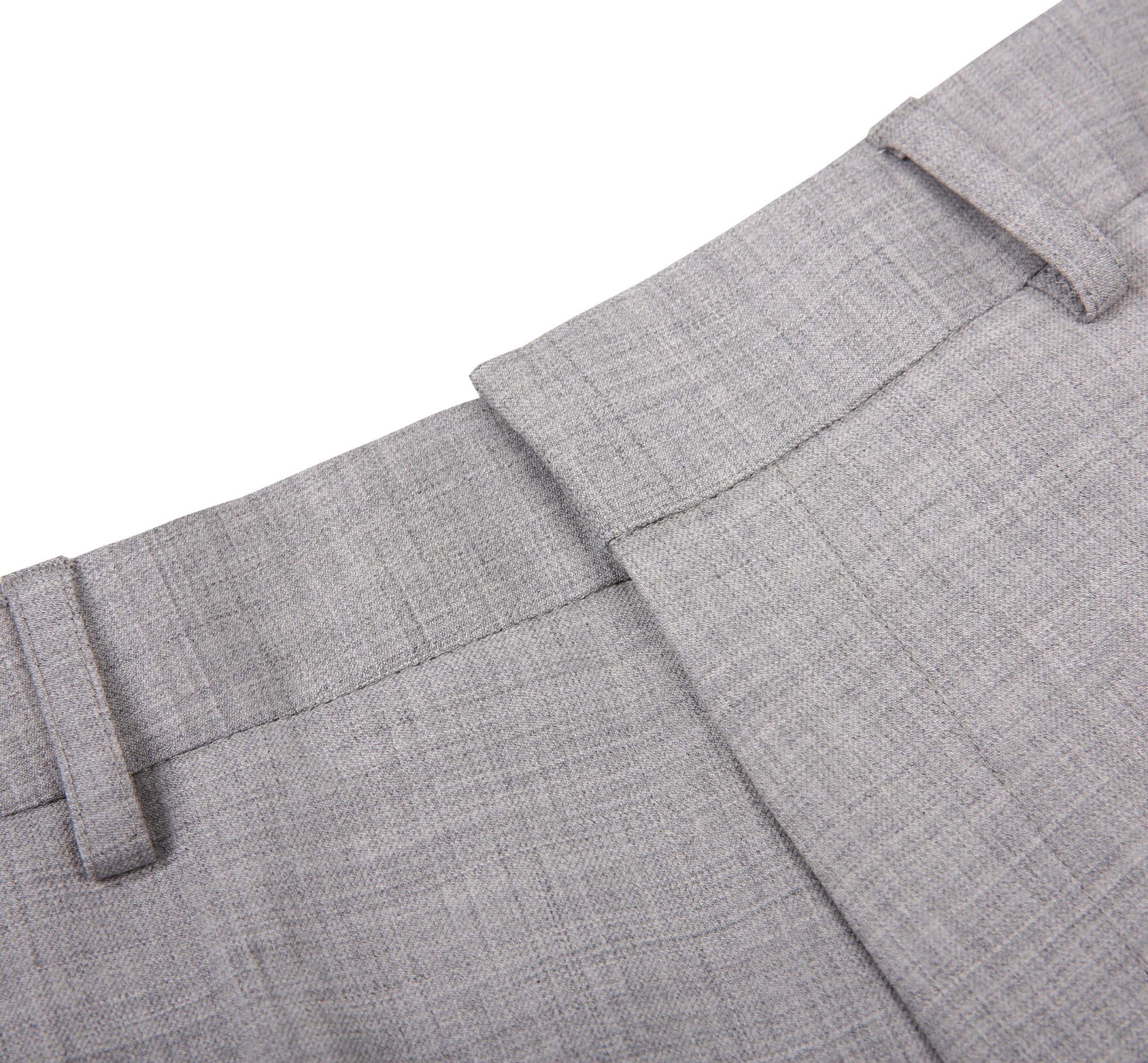 Milano Light Grey Wool Women's Trousers