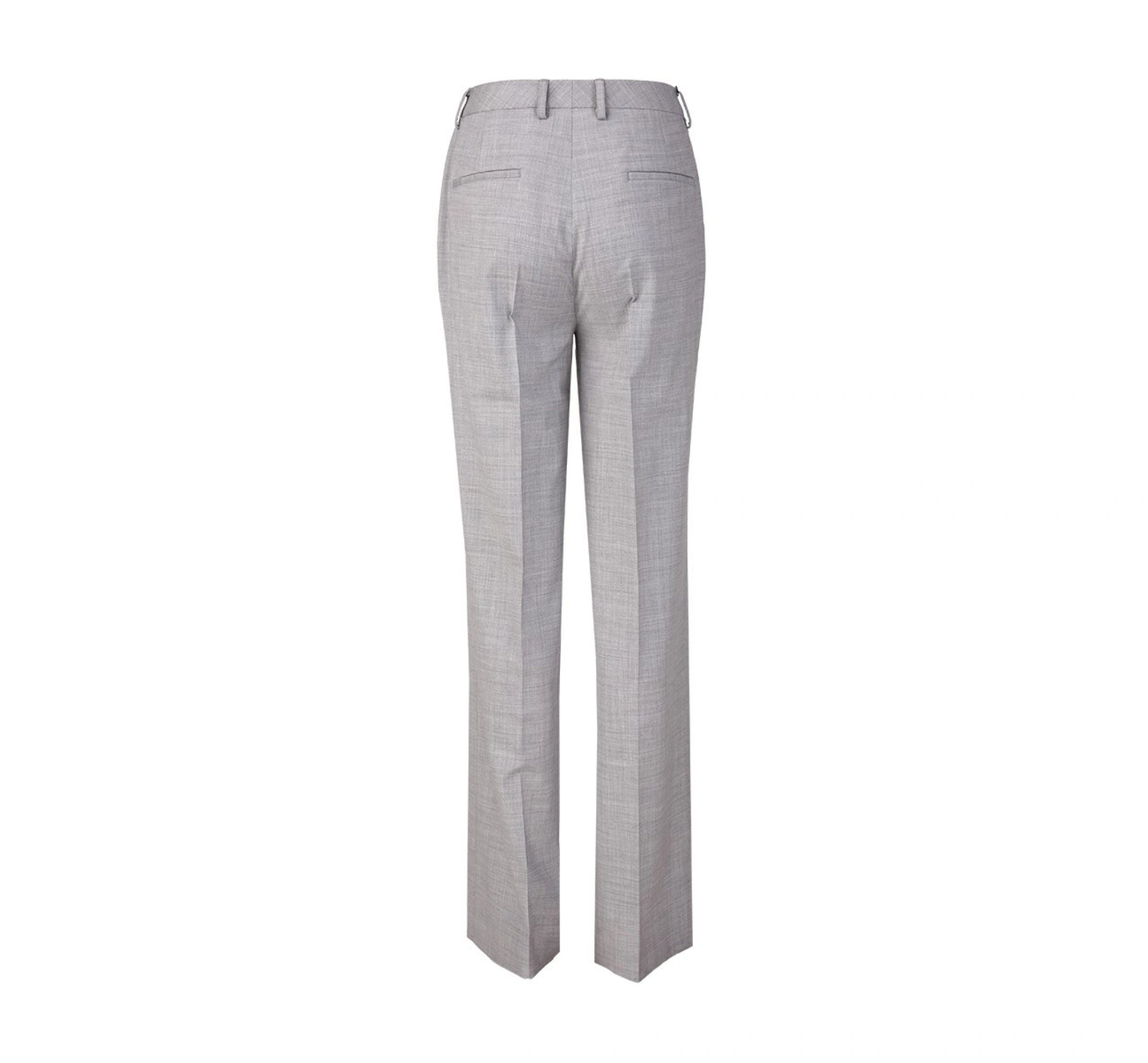 Milano Light Grey Wool Women's Trousers