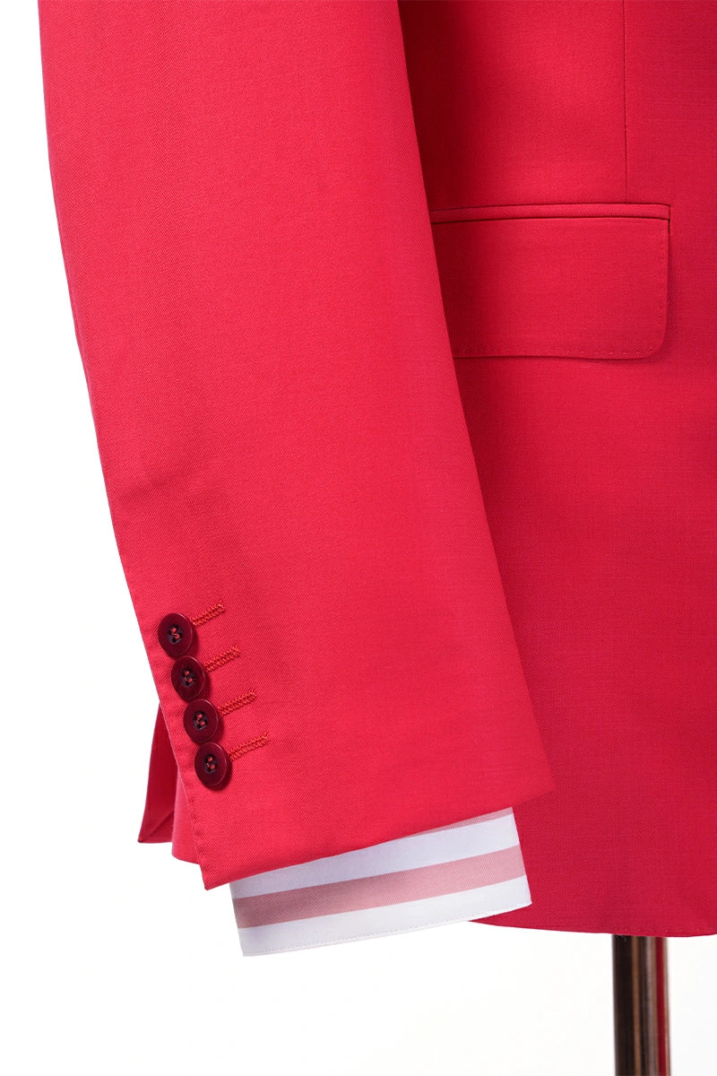 Enrico Red Wool Suit