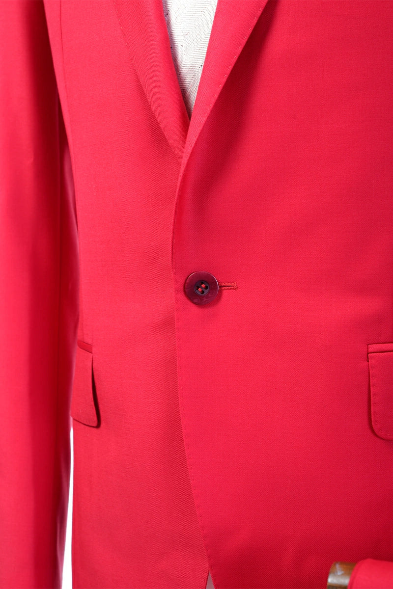 Enrico Red Wool Suit