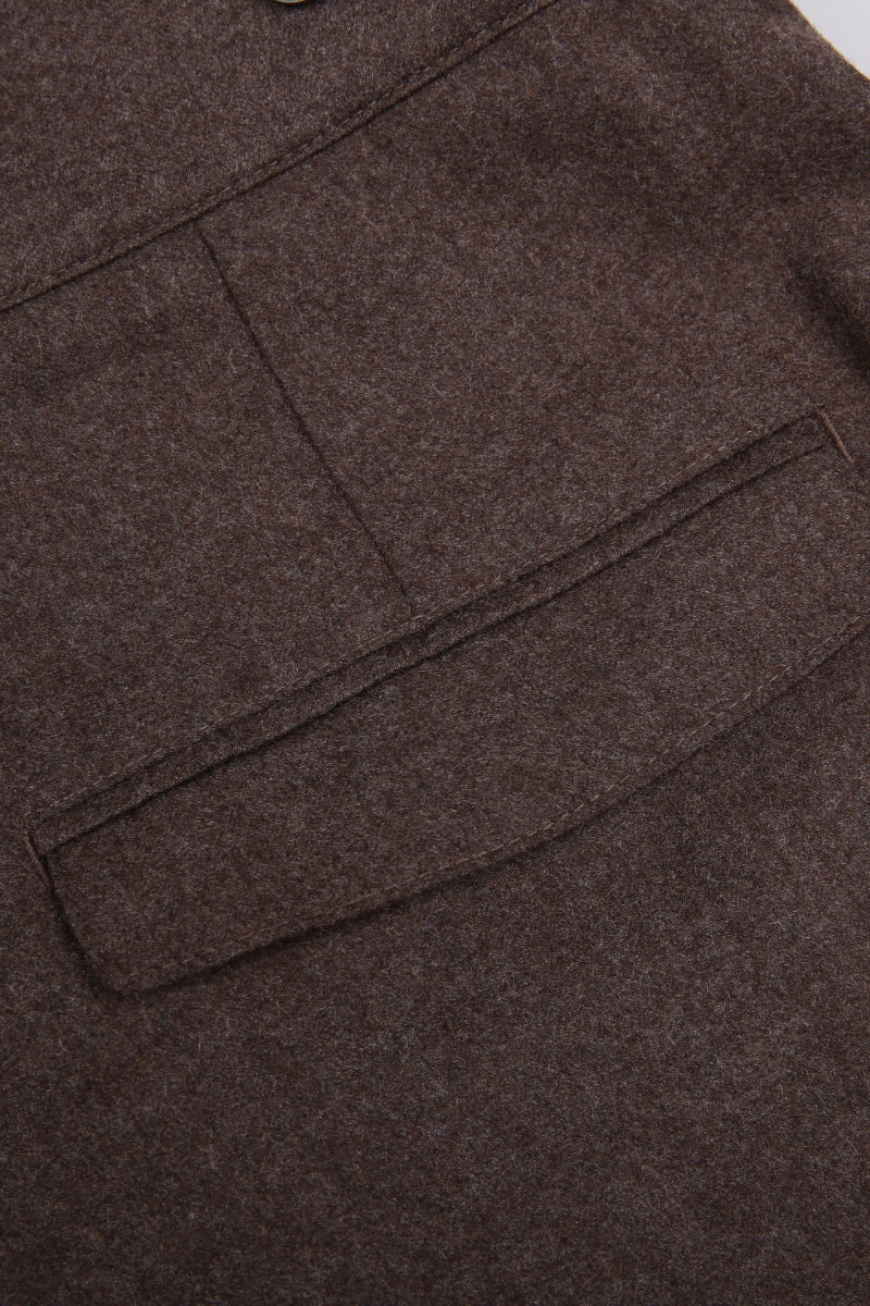 Savile Row Classic Brown Italian Wool Men's Suit