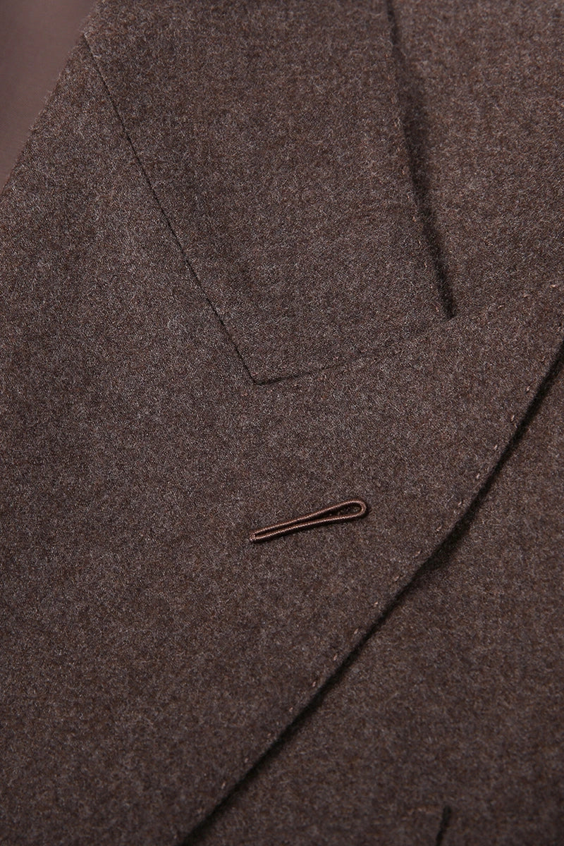 Savile Row Classic Brown Italian Wool Men's Suit