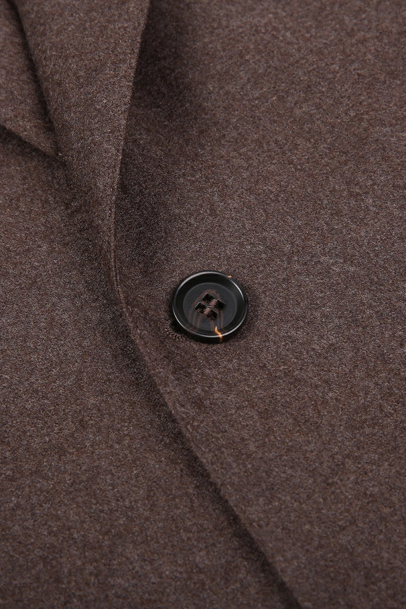 Savile Row Classic Brown Italian Wool Men's Suit