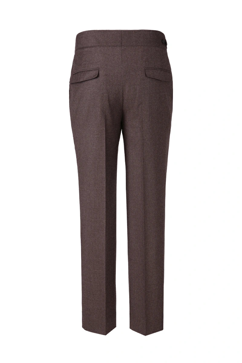 Savile Row Classic Brown Italian Wool Men's Suit