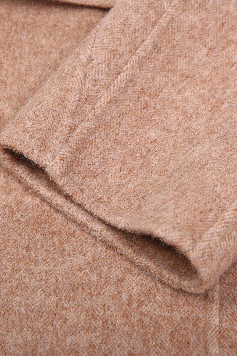 Close-up of brown fabric texture
