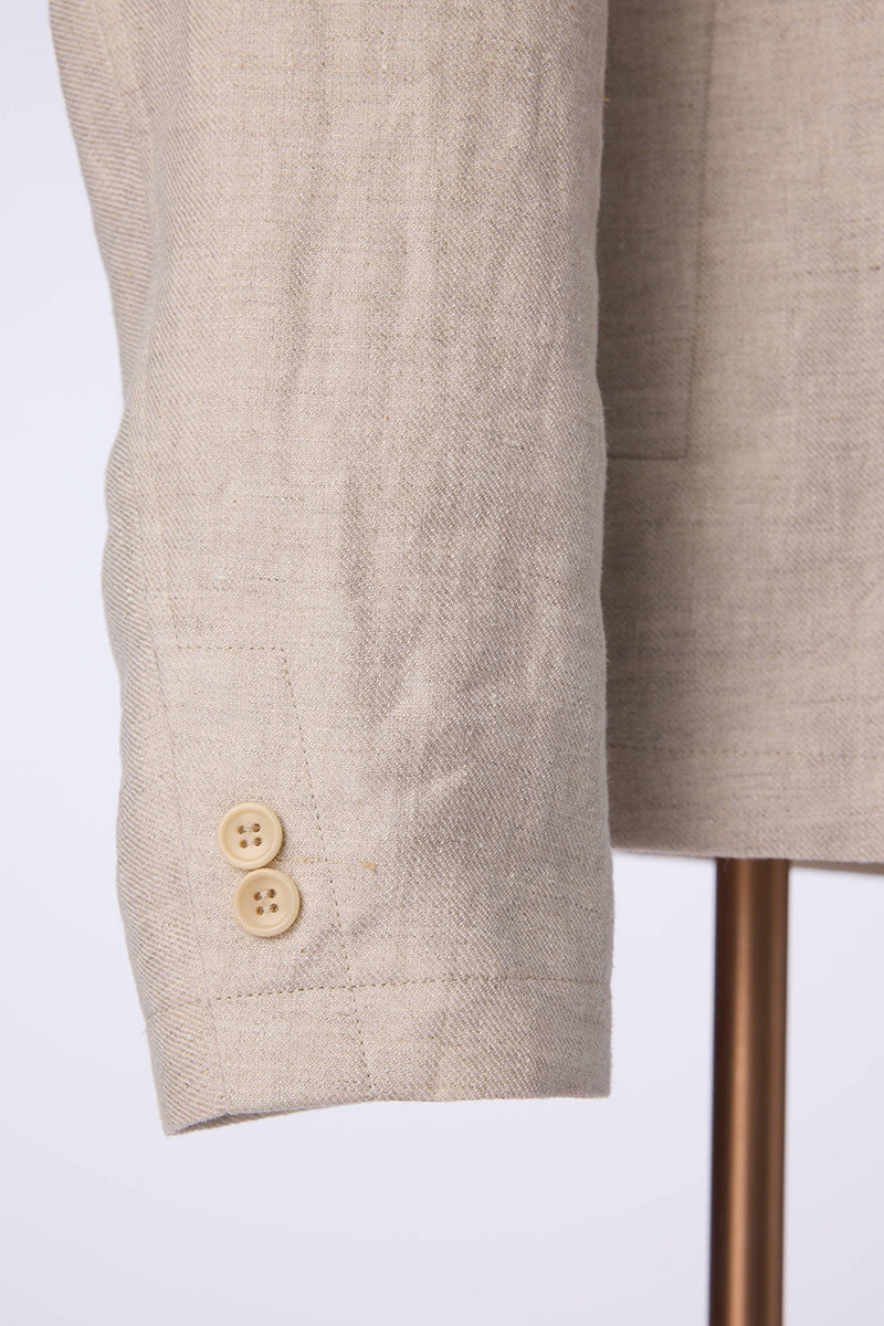 Adrian Natural Linen Zip Jacket