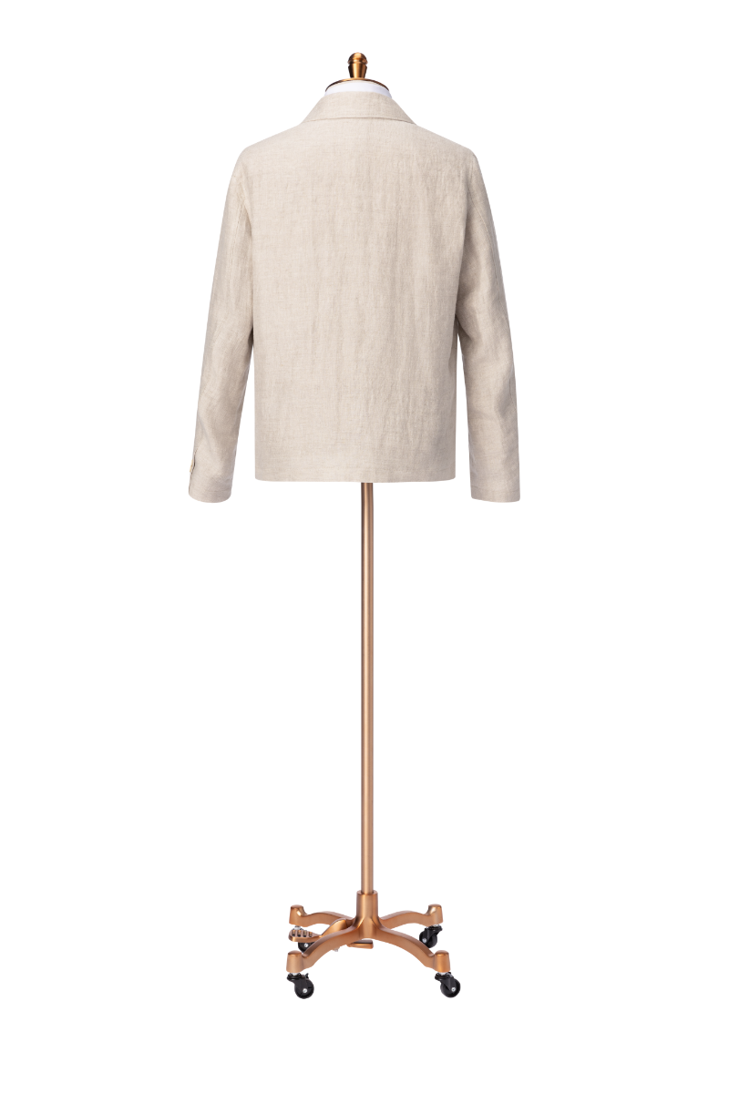 Adrian Natural Linen Zip Jacket