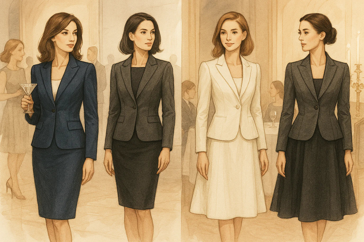 Custom women’s blazers and skirts in Jacksonville Florida for weddings and formal events  #jacksonvilleflorida #womenswear #customsuits #eventfashion #zaneexclusive