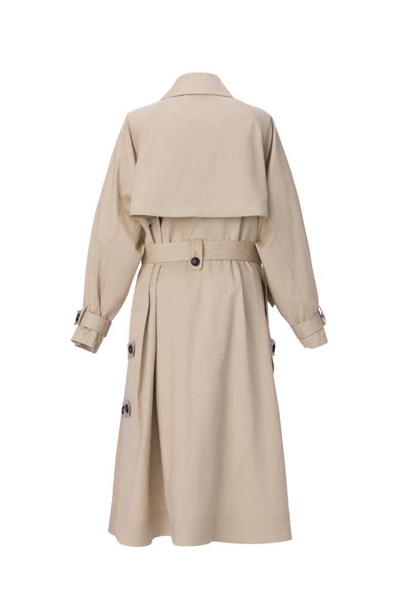 Callington Cream Cotton Trench Coat