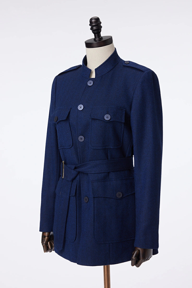Herringbone Weave Women's Wool Jacket