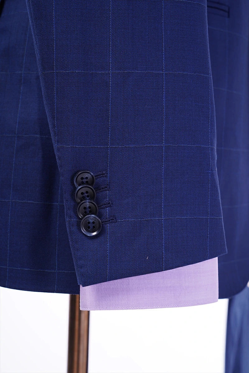 Monaco Windowpane Wool Suit