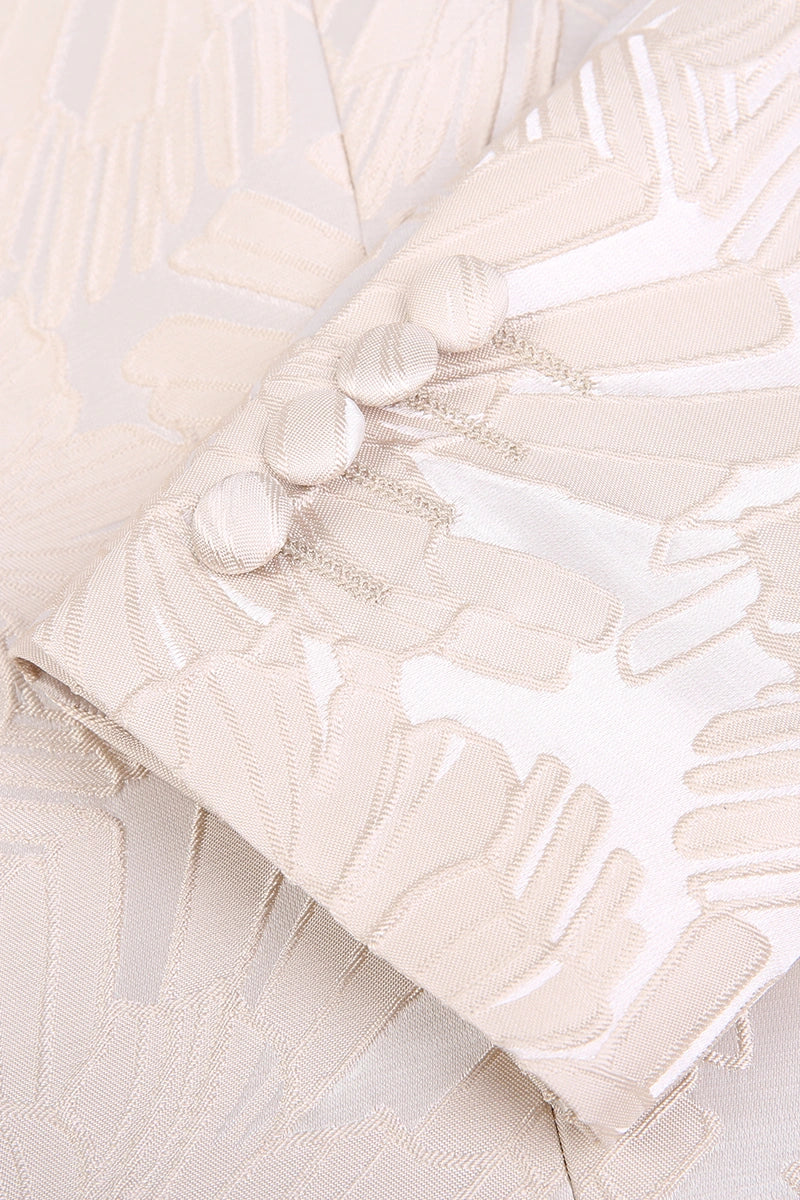 Ivory Flora Jacquard Women's Blazer